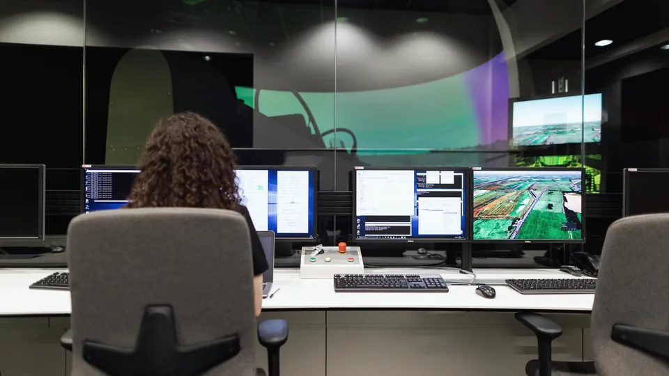 Engineer at a simulator console